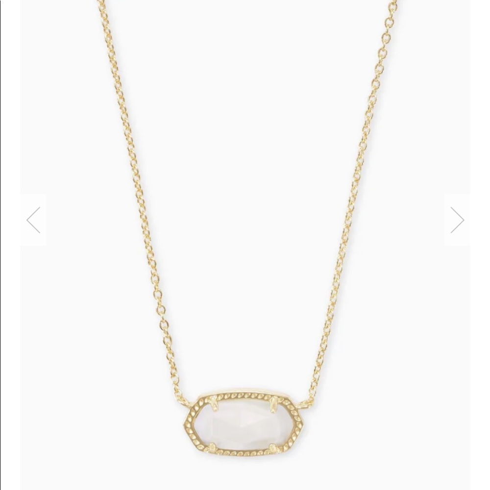 Kendra Scott Elisa gold mother of pearl necklace